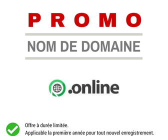 Promotion sur le nom de domaine .ONLINE