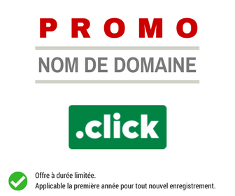 Promotion sur le nom de domaine .CLICK