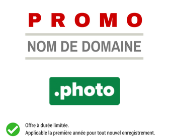 Promotion sur le nom de domaine PHOTO