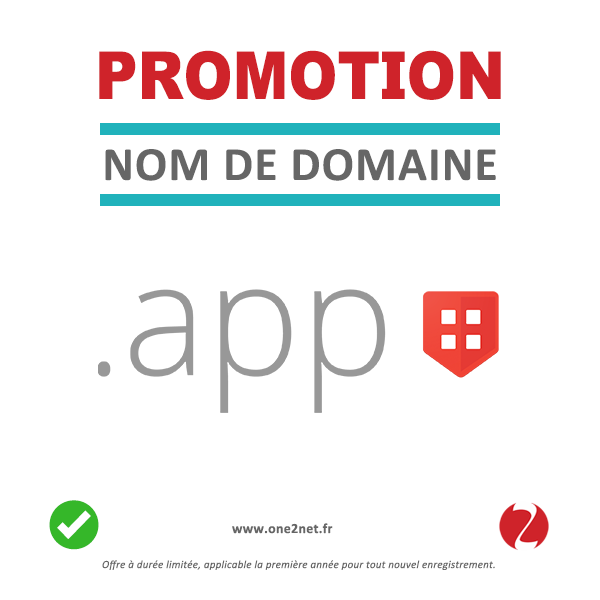 Promotion nom de domaine de APP