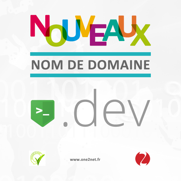 Nouveau nom de domaine .DEV