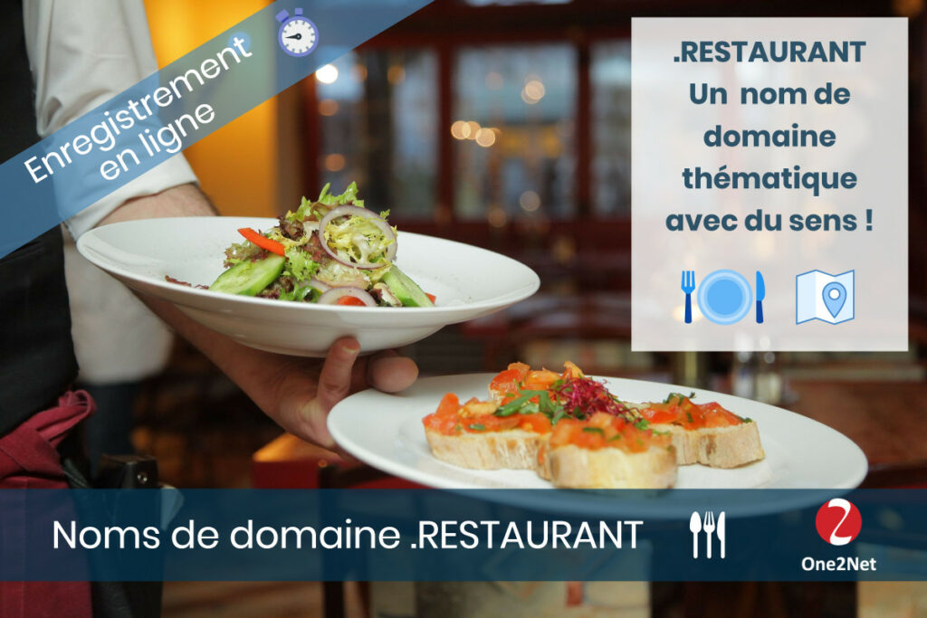 Promotion sur l'enregistrement des noms de domaine .RESTAURANT  One2Net